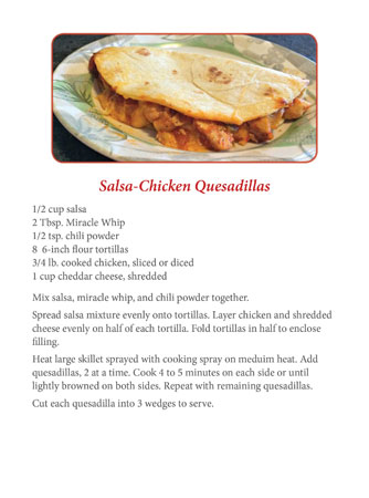 Salsa-Chicken Quesadillas